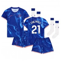 Chelsea Ben Chilwell #21 Hjemmedraktsett Barn 2024-25 Kortermet (+ Korte bukser)